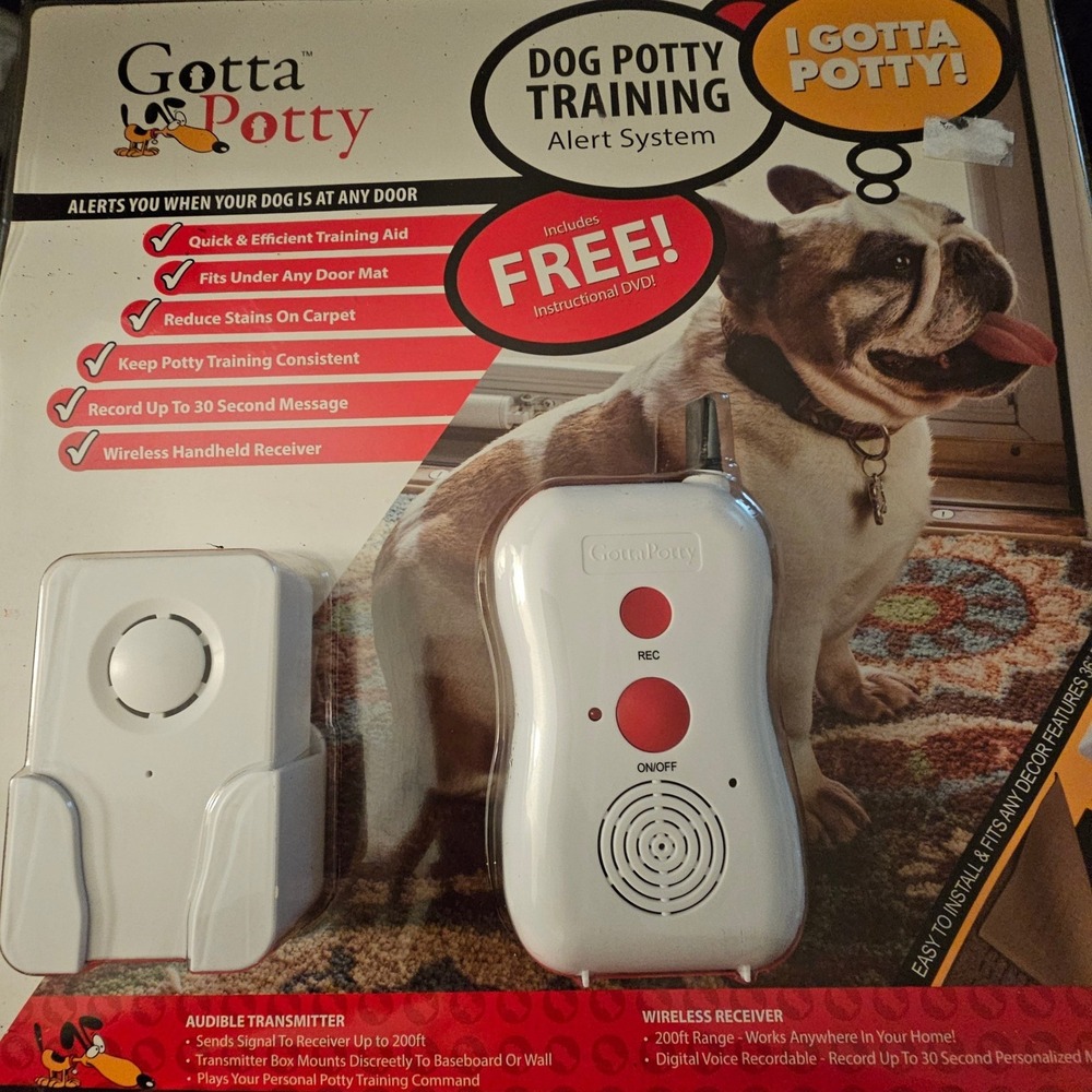 Gotta Potty Dog Potty Training Alert System Wireless Receiver Mat DVD New
